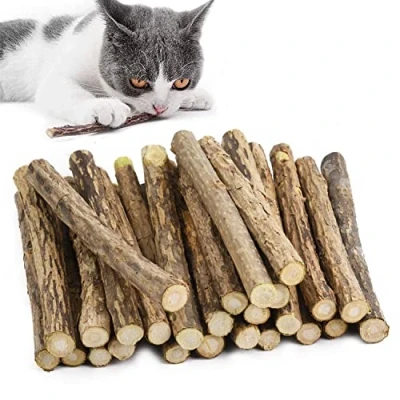 Image of Catnip Sticks for Cats, Cat Dental Chew Sticks, Matatabi Care, Silvervine Teeth Cleaning Toys Indoor Cats 30 pcs