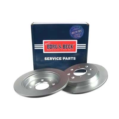 Image of Borg &amp; Beck BBD5172 Brake Disc Pair (Rear): Honda Jazz 10/08