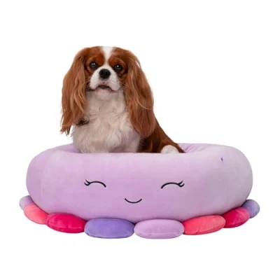 Image of Squishmallows Official 24 Inch Beula Octopus Pet Bed Medium Ultrasoft Plush Bed,purple
