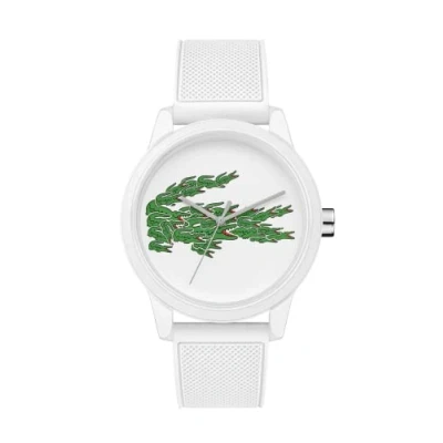 Image of Lacoste Analogue Quartz Watch for Men with White Silicone Bracelet 2011039