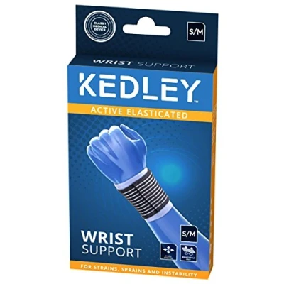 Image of KEDLEY Wrist Support with Band Premium Elasticated Compression Sleeve Designed Adjustable Strap Weak Wrists Strains, Sprains, Carpal Tunnel and Arthritis Pain (Small/Medium)