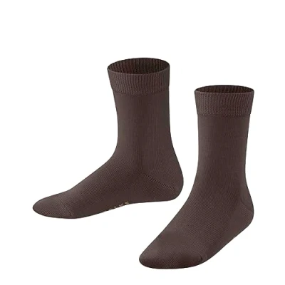 Image of FALKE Unisex Kids Family K SO Sustainable Cotton Plain 1 Pair Socks, Brown (Dark 5230) new eco friendly, 12 2.5