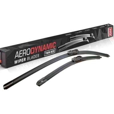 Image of HQ AUTOMOTIVE Front Windscreen Wiper Blades fits BMW X4 2pcs Replacement G02 2018 onwards Graphite Coated Natural Rubber No Smear Judder Free Model ADC02 621 V2
