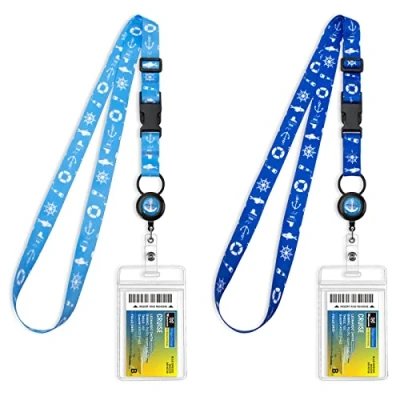 Image of Cruise Lanyard, Adjustable Lanyard with Retractable Reel, Waterproof ID Badge Holder for Disney &amp; All Cruises Ships Key Cards.