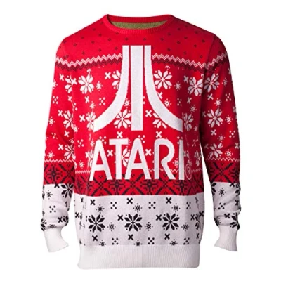 Image of Atari KW234385ATA 2XL Logo Christmas Knitted Sweater, Male, Extra Large, Multi colour (KW234385ATA 2XL)