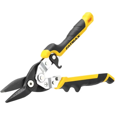 Image of Stanley Yellow Ergo Aviation Snips Straight Cut 250mm (10in)