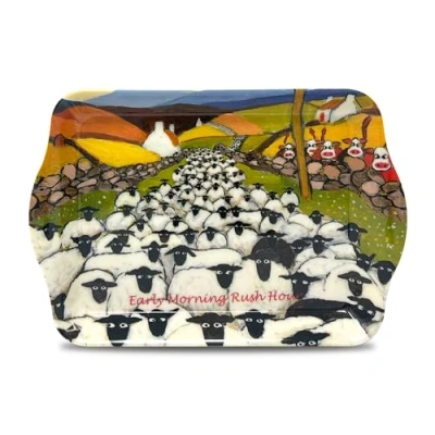 Image of Small Scatter Tray by Thomas Joseph Early Morning Rush Hour Funny Sheep Gift