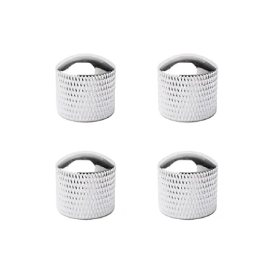 Image of Pxyelec 4Pcs Silver Metal Dome Tone Knobs, Volume Control Knobs for Electric Guitar Bass Parts