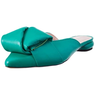Image of L37 HANDMADE SHOES Women&#039;s LA Playa Sandal, Green, 5 UK