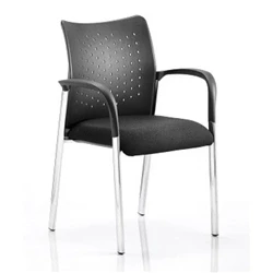 Image of Academy Visitor with Arms Nylon Back Black Seat