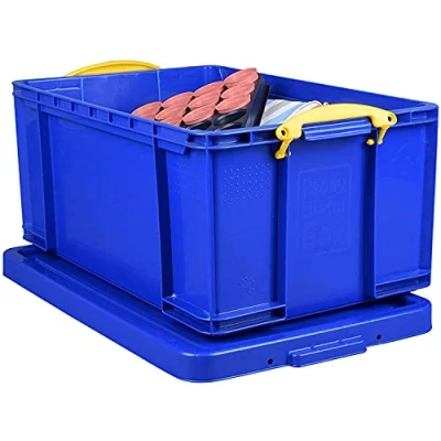 Image of Really Useful Plastic Storage Box 64 Litre Solid Blue