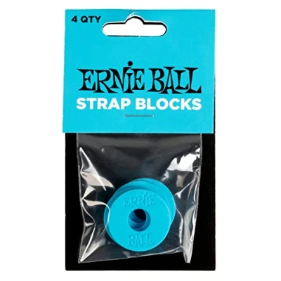 Image of Ernie Ball Strap Blocks 4pk Blue