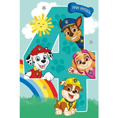 Image of 4nd Birthday Card, Card for Birthday, Paw Patrol Official