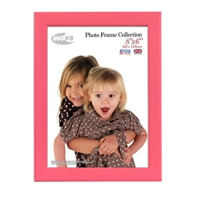 Image of Inov8 British Made Picture/Photo Frame 8x6&quot; Inch(20x15cm) Value 19mm Vintage Pink