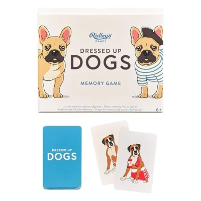 Image of Ridley&#039;s Games GME052 Dressed Up Dogs Memory Game Matching Card, Multi
