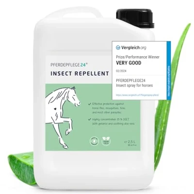 Image of PFERDEPFLEGE24 DEET Horse Fly Spray &amp; Insect Repellent Refill for Immediate Long lasting Protection Highly Concentrated Horses against Mosquitoes, Flies, Horseflies Ticks