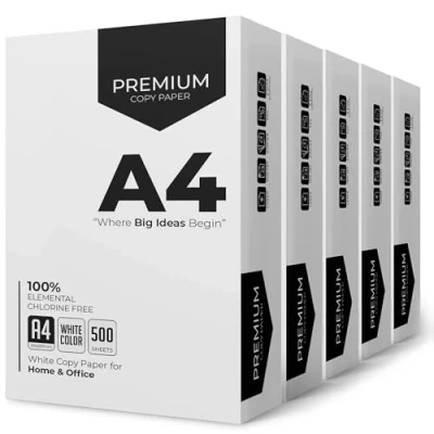Image of Stick Well A4 Printer Paper 80gsm, 2500 Sheets, White Paper, Compatible with Inkjet, Laser Printers &amp; Copiers, Multipurpose, Ideal for Home and Office Printing (5 Reams)