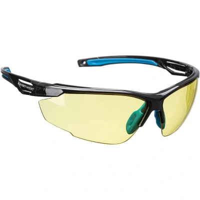 Image of Portwest Anthracite KN Safety Glasses Amber