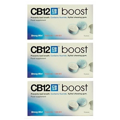 Image of Multibuy 3x CB12?Boost Sugar Free Strong Mint Chewing Gum 10 Pieces by Does Not Apply