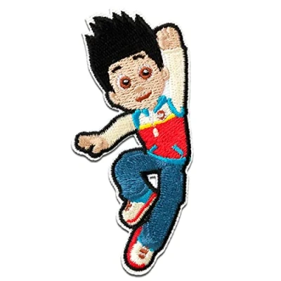 Image of Iron on Patches Paw Patrol Ryder Colorful 7,8x3,5cm Spin Master Application Embroided Patch Badges