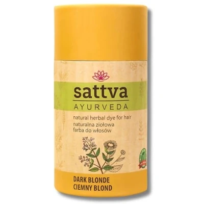 Image of Sattva Natural Hair Color Henna for Allergies Organic Plant Based Dye Color, Volume and Shine Double Portion ECOCERT (Dark Blond, 150)