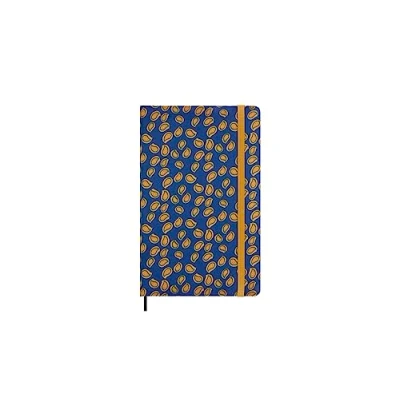 Image of Moleskine Agenda Silk 12 Months, Weekly Undated Agenda, Hard Cover with Italian from Mantero, Elastic Closure, Gift Box, Size Large 21x13cm, Colour Blue