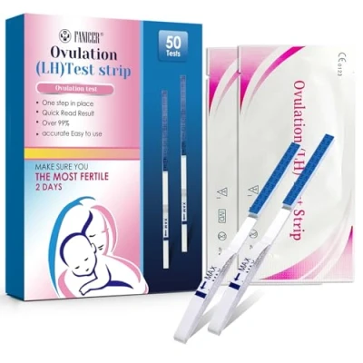 Image of 50 Pieces Ovulation Test Strips, Predictor, Sensitive Fertility Predictor Testing Sticks, High Sensitivity Tests, Track Test, 25miu/ml Fast and Accurate