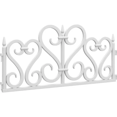 Image of vidaXL Lawn Edgings 17 pcs White 10 m PP