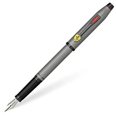 Image of Cross Scuderia Ferrari Century II Titanium Grey Satin Lacquer Fountain Pen, Fine Nib incl. Luxury Gift Box