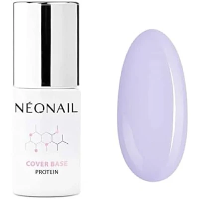 Image of NEONAIL UV Nail Polish Base Coat Gel Cover Protein Pastel Lilac 7.2 ml for Nails Modeling