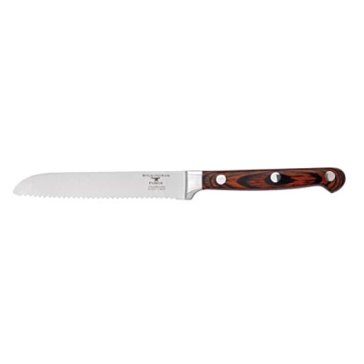 Image of Rockingham Forge Essentials 8000 Series 5 Tomato Knife with Classic Riveted Pakkawood Handles and Full Tang Construction, Stainless Steel Blades