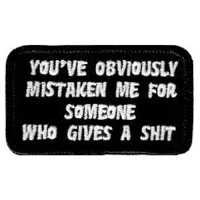 Image of Klicnow You&#039;ve Obviously Mistaken Me embroidered Patch 7cm X 4cm (2 3/4&quot; 1 1/2&quot;)