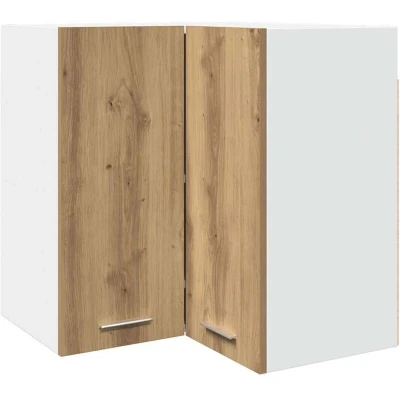Image of vidaXL Hanging Corner Cabinet/Kitchen Cupboard 57x57x60 cm Artisian Oak Engineered Wood Optimize Storage Space