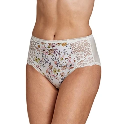Image of Miss Mary of Sweden Fauna Panties Women’s Mid High Waisted Briefs Black