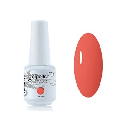 Image of Vishine Soak Off UV LED Gel Polish Nail Art Manicure Lacquer 8ml Coral #024
