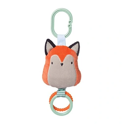 Image of Manhattan Toy Camp Acorn Fox Baby Teether &amp; Travel Pull
