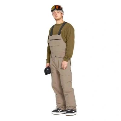 Image of Volcom mens Roan Bib Overall Snowboard Pant, Chestnut Brown S5, XL