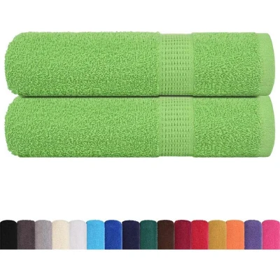 Image of vidaXL Shower Towels 2 pcs Apple Green 70x140 cm 360 gsm 100% Cotton