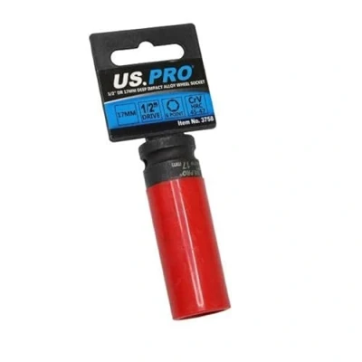 Image of US PRO Tools Single 1/2&quot; Dr 17mm Deep Impact Alloy Wheel Socket 3758