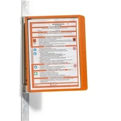 Image of Durable 591409 Display Board Wall Holder (Vario Magnet 5, with 5 Boards A4) Orange