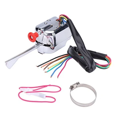 Image of 12V Universal Street Hot Rod Chrome Turn Signal Indicator Switch for Car Truck Dune Sand Rail Ignition