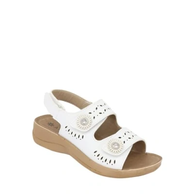 Image of Jo &amp; Joe Ladies Twin Touch Fasten Sandal Grenada White