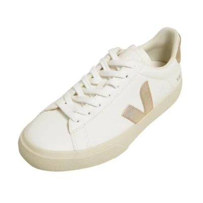 Image of Veja Campo Chromefree Leather Men&#039;s White Platine Fashion Trainers