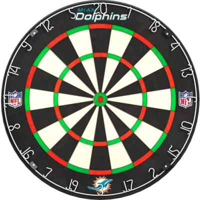 Image of Officially Licenced NFL Miami Dolphins Professional Dartboard (DB124)