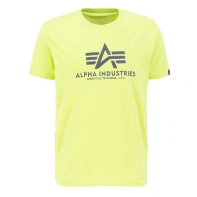Image of Alpha Industries Basic T Shirt for Men, Hornet Green, M