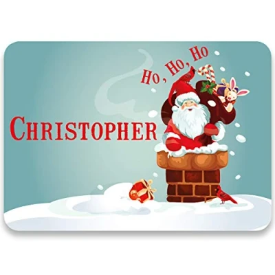 Image of Paper Themes Personalised Christmas Placemats Pack of Four Xmas for Families Ho