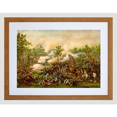 Image of Wee Blue Coo War American Civil Battle Atlanta Mcpherson USA Framed Wall Art Print