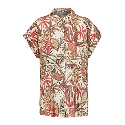 Image of Garcia Women&#039;s Short Sleeved Shirt Blouse, Red Rouge, S