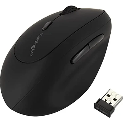 Image of Kensington Pro Fit Left Handed Ergo Wireless Mouse, Ergonomic Design Computer Mouse for Users, 6 Button Control and USB Connectivity, Black K79810WW