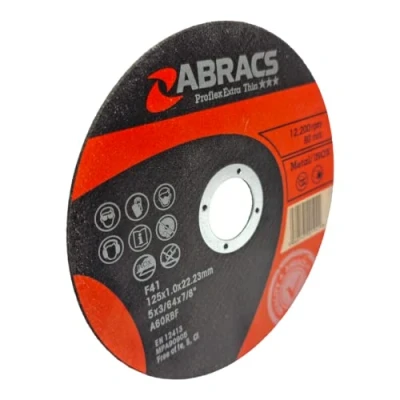 Image of Abracs Cut Off Wheels Extra Thin Metal and Stainless Steel Cutting Discs For Angle Grinders 125mm x 1.0 22mm (5&quot;) 5 Pack